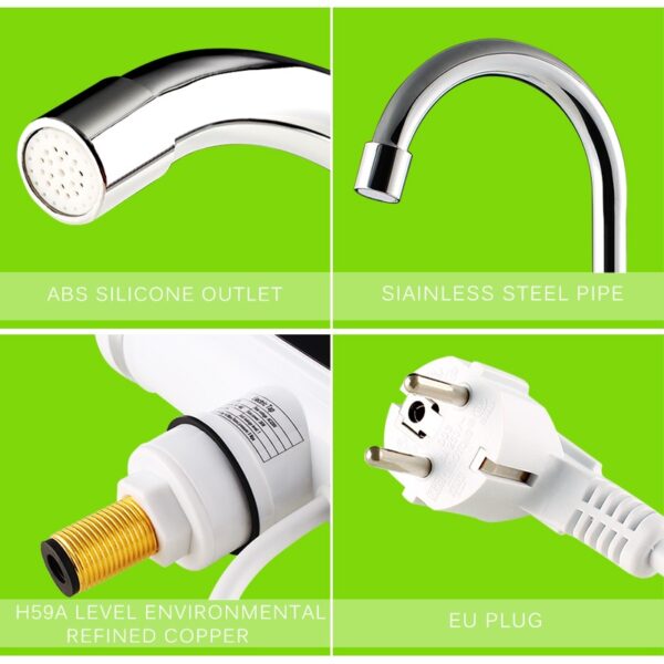 Torneira com Aquecedor de Água Elétrico + display de temperatura - ATWFS 220V - Imagem 4