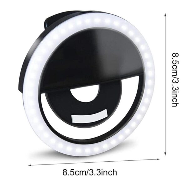 Mini Ring Light Led para Selfie - Encaixa no Celular - Imagem 7