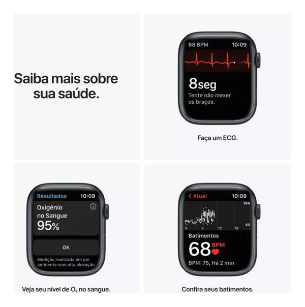 Smartwatch W34+ Android Ios 2023 Desenho Da Pulseira Lisa Silicone - Imagem 6