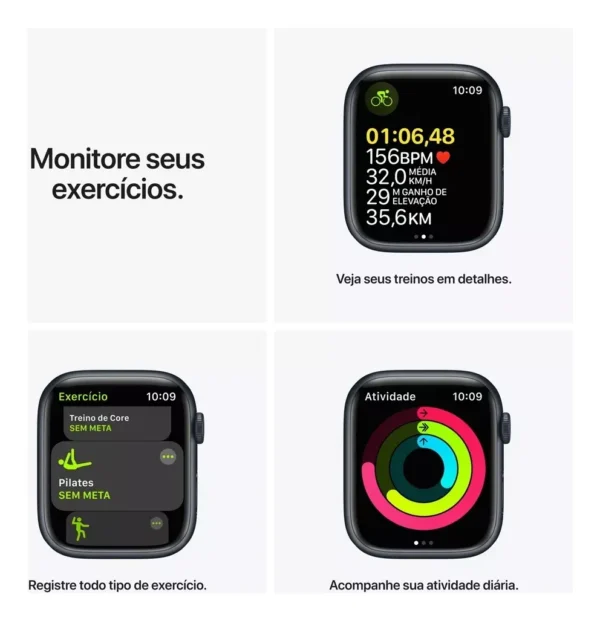 Smartwatch W34+ Android Ios 2023 Desenho Da Pulseira Lisa Silicone - Imagem 5